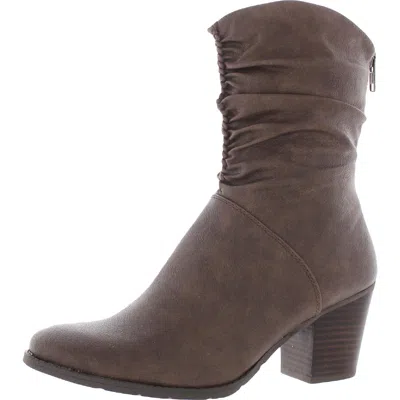 Baretraps Leslie Womens Faux Leather Casual Mid-calf Boots In Beige