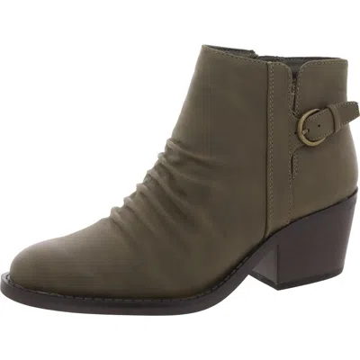 Baretraps Linnea Womens Round Toe Block Heel Booties In Multi