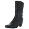 Baretraps Lovelace Womens Round Toe Block Heel Mid-calf Boots In Black