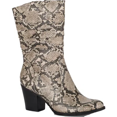 Baretraps Lovelace Womens Round Toe Block Heel Mid-calf Boots In Gold