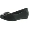 Baretraps Mabely Womens Faux Leather Embellished Ballet Flats In Black