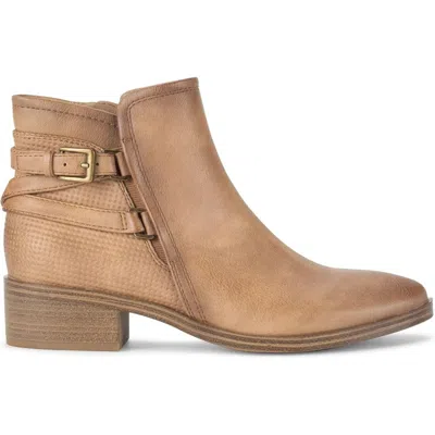 Baretraps Mackenzie Boots Womens Salted Caramel Round Toe Ankle Bootie Lion194 In Brown