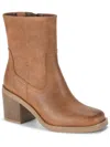 Baretraps Mckenna Womens Faux Leather Square Toe Ankle Boots In Brown