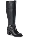 BARETRAPS MELODY WOMENS FAUX LEATHER BLOCK HEEL KNEE-HIGH BOOTS