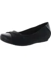 Baretraps Mitsy Womens Faux Leather Twist Front Ballet Flats In Black
