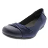 Baretraps Mitsy Womens Faux Leather Twist Front Ballet Flats In Blue