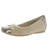 BARETRAPS MITSY WOMENS FAUX LEATHER TWIST FRONT BALLET FLATS