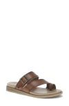 Baretraps Womens Adjustable Faux Leather Flip-flops In Brush Brown