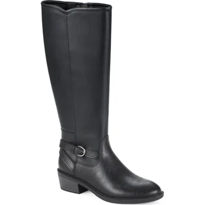Baretraps Natara Faux Leather Riding Boot In Black