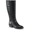 Baretraps Nena Womens Buckle Leather Knee-high Boots In Black