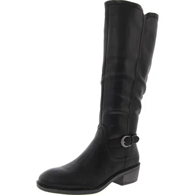 Baretraps Nena Womens Solid Faux Leather Knee-high Boots In Black