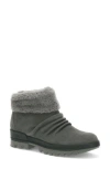 Baretraps Nuri Faux Fur Trim Cold Weather Bootie In Dark Grey Suede