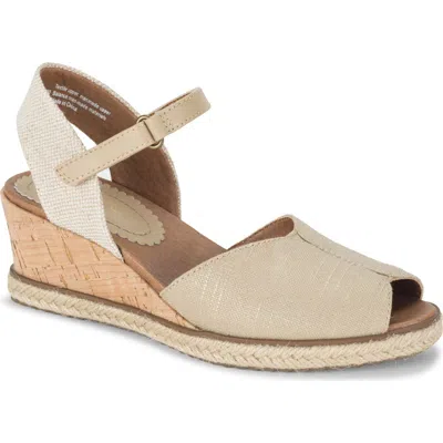 Baretraps Women's Odetta Peep Toe Espadrille Wedge Sandals In Light Gold