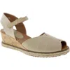 Baretraps Women's Odetta Peep Toe Espadrille Wedge Sandals In Gold
