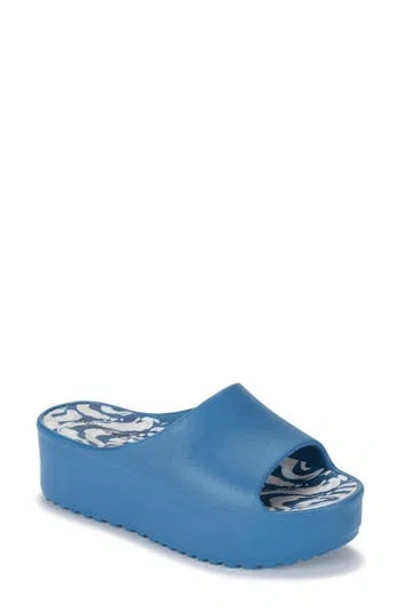 Baretraps Parvati Platform Slide Sandal In Blue