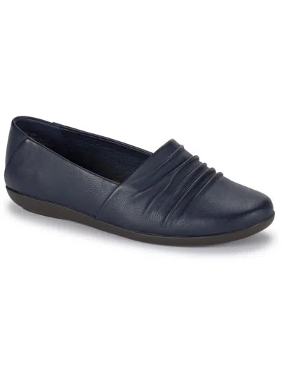 Baretraps Piper Womens Slip On Comfort Flats Shoes In Blue