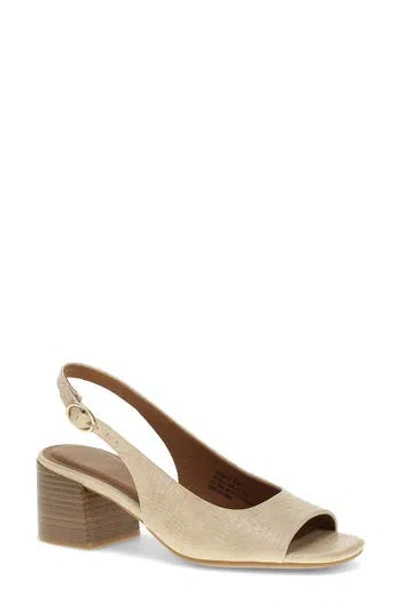 Baretraps Promise Peep Toe Slingback Sandal In Buff