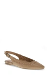 Baretraps Bt30609 Womens Embellished Leather Slingbacks In Dune