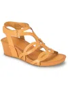 BARETRAPS RAEANNE WOMENS FAUX LEATHER SNAKE PATTERN WEDGE SANDALS