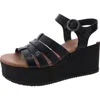 Shop Baretraps Savannah Womens Animal Print Manmade Wedge Heels In Black