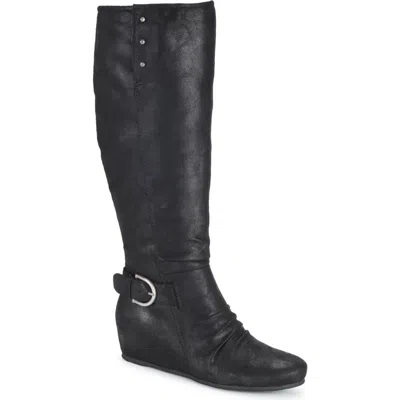 Baretraps Scarlett Tall Wedge Boot In Black