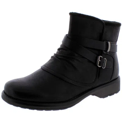 Baretraps Selyna Womens Lined Faux Leather Booties In Black