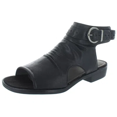 Baretraps Sheridyn Womens Faux Leather Open Toe Flat Sandals In Black