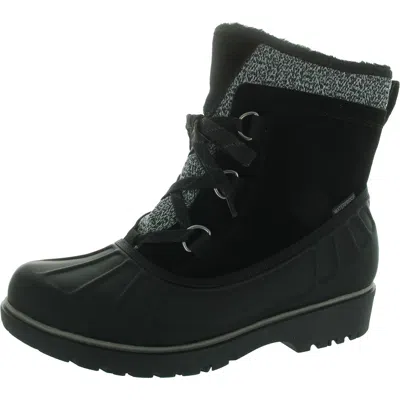 Baretraps Springer Womens Faux Fur Lined Suede Winter & Snow Boots In Black