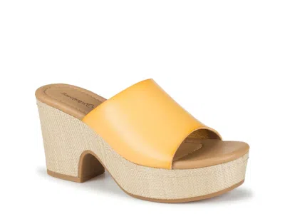 Baretraps Teah Platform Sandal In Yellow