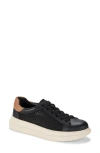 Baretraps Tiara Perforated Wedge Sneaker In Black Leather