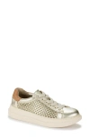 Baretraps Tiara Perforated Wedge Sneaker In Champagne Leather