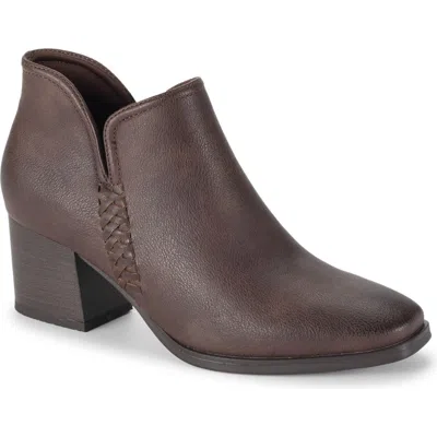 Baretraps Women's Tristen Block Heel Ankle Booties In Dark Brown