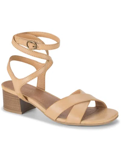 BARETRAPS VALERIE WOMENS FAUX LEATHER WARM STRAPPY SANDALS