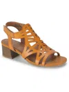 Baretraps Velvet Womens Faux Leather Block Heel Strappy Sandals In Multi