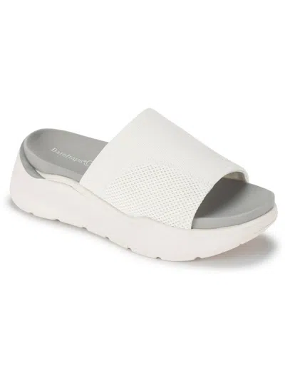 Baretraps Whisper Womens Mesh Slide Sandals In White