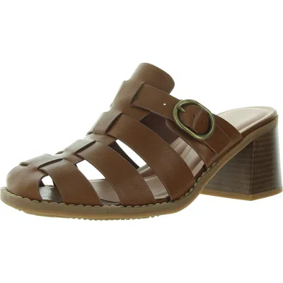 Baretraps Whitnie Womens Woven Faux Leather Block Heel In Multi