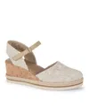 Baretraps Women's Alycia Closed Toe Wedge Sandals In Cream