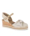 Baretraps Women's Arabelle Closed Toe Wedge Sandals In Cream