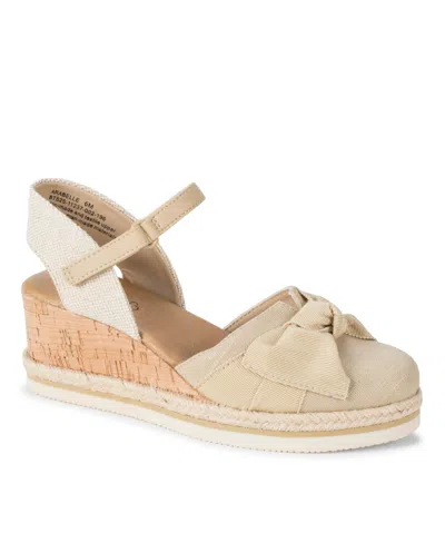 Baretraps Women's Arabelle Closed Toe Wedge Sandals In Light Gold