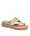 Baretraps Womens Toe Loop Manmade Flatform Sandals In Old Gold