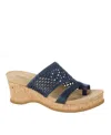 Baretraps Women's Cherish Wedge Sandals In Navy Blue