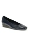 Baretraps Covette Womens Faux Leather Slip-on Ballet Flats In Dark Navy