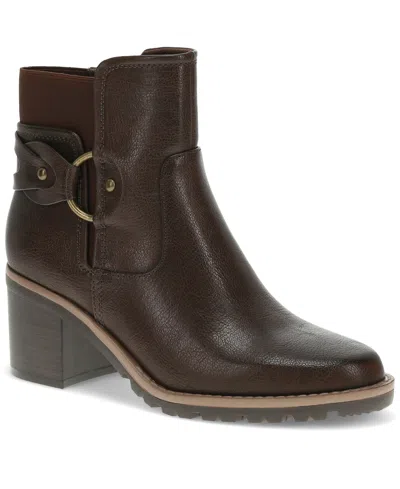 Baretraps Women's Dezzi Block Heel Bootie In Brown