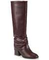 Baretraps Dia Wide Calf Tall Boot In Burgundy