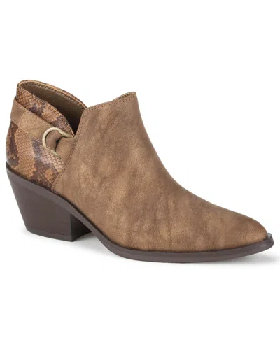 Baretraps Duala Block Heel Ankle Bootie In Brown