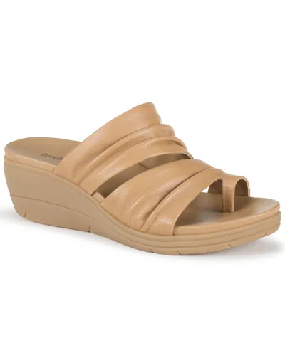 Baretraps Women's Erla Slip On Wedge Sandals In Nude
