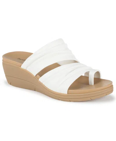 Baretraps Women's Erla Slip On Wedge Sandals In White