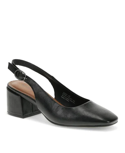 Baretraps Ester Womens Slip On Manmade Slingback Sandals In Black