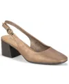 Baretraps Women's Ester Block Heel Slingback Pumps In Brown