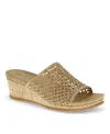 BARETRAPS WOMEN'S FLOSSEY SLIDE WEDGE SANDALS